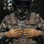 CHRLCK Men Anti-Scratch Cycling Tactics Gloves Wear-resistant Full Finger Hiking Gloves Summer Non-Slip Camping Training Gloves