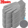 40pcs Anti-slip Wear Resistant Nylon Full Finger Gloves Garden Work Gloves For Women Men Anti-UV Outdoor Cycling Gloves Mittens