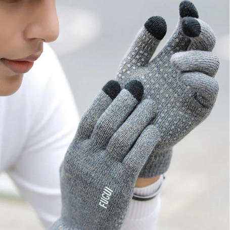 Hot Sale Winter Outdoor Sports Running Glove Warm Touch Screen Gym Fitness Full Finger Gloves For Men Women Knitted Magic Gloves