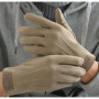 Winter Men Plush Warm Cashmere Outdoor Sports Cycling Mittens Women Three Ribs Suede Leather Touch Screen Driving Glove J98