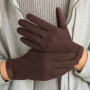 Winter Men Plush Warm Cashmere Outdoor Sports Cycling Mittens Women Three Ribs Suede Leather Touch Screen Driving Glove J98
