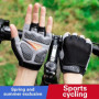 Half Finger Cycling Gloves Men Women Anti Slip Shock Breathable Summer Bicycle Fingerless Sports Gym Training Bike