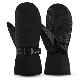 Men Women Ski Mittens Waterproof Snow Gloves Windproof Thermal Cycling Gloves Black Outdoor Sport Snowboard Gloves
