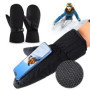Men Women Ski Mittens Waterproof Snow Gloves Windproof Thermal Cycling Gloves Black Outdoor Sport Snowboard Gloves