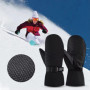 Men Women Ski Mittens Waterproof Snow Gloves Windproof Thermal Cycling Gloves Black Outdoor Sport Snowboard Gloves
