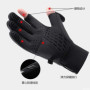 Two Fingers Warm Gloves Winter Sport Ski Cycling Gloves Two-Fingerless Outdoor Warm Windproof Gloves for Men Driving Fishing