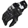 Mens Women 4 Season Driving Supertech Black/White Motorcycle Leather Gloves Racing Glove Motorbike Cowhide Race Bike Knight