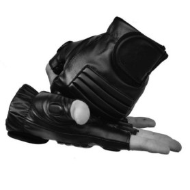 Men's Black PU Leather Gym Glove Sport Fitness Cycling Glove Half Finger Driving Glove Guantes Luvas G141