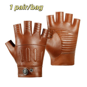 Genuine Sheepskin Leather Men's Vintage Gloves Lightweight Design Classic Retro Style Genuine Leather Gloves Breathable Material