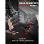 Perforated Motorcycle Half Finger Gloves Men's Motorcycle Leather Gloves Summer Moto Gloves Fingerless Breathable Racing Gloves