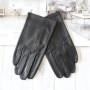 High quality new men's goatskin gloves leather unlined mesh hollow ultra-thin breathable cycling driving gloves summer