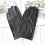 High quality new men's goatskin gloves leather unlined mesh hollow ultra-thin breathable cycling driving gloves summer
