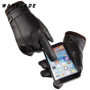 Hot Men's Luxurious PU Leather Winter Driving Warm Gloves Cashmere Tactical gloves Black Drop Shipping High Quality WBL