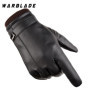 Hot Men's Luxurious PU Leather Winter Driving Warm Gloves Cashmere Tactical gloves Black Drop Shipping High Quality WBL
