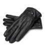 100 Genuine Leather Sheepskin Men's Gloves Winter Warm Cashmere Lined Touch Screen Full Finger Mittens Riding Driving Gloves