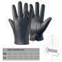 2023 Men's Genuine Leather Gloves Sheepskin Fashion Driving Riding Gloves Hollow Breathable Thin Mitten For Male