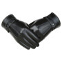 Motorcycle Thermal Leather Anti-Slip Gloves Men Leather Full Finger Mittens Elastic Winter Warm Gardening Wear-resistant Gloves