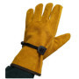 Motorcycle Thermal Leather Anti-Slip Gloves Men Leather Full Finger Mittens Elastic Winter Warm Gardening Wear-resistant Gloves