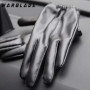 Fashion Men Women Winter PU Leather Gloves Luxurious Cashmere Warm Driving Gloves Black Touch Screen Waterproof Gloves Mittens
