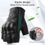 SUOMY Summer Fingerless Motorcycle Gloves Vintage Motorbike Leather Half Finger Gloves Men Women Motocross Guantes S-XXL