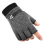 Men's Half Finger Leather Fitness Gloves Bike Sport Gloves Gym Exercise Men Black Rivets Punk Gloves G135