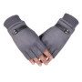 Men's Half Finger Leather Fitness Gloves Bike Sport Gloves Gym Exercise Men Black Rivets Punk Gloves G135
