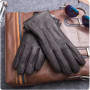 Men's Genuine Leather Gloves - Winter Sheepskin & Deerskin Insulated Outdoor Gloves, Warm Christmas Gift 56-64cm