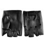 Men's Women's Punk Hip-Hop Half-Finger Gloves Artificial Leather Fingerless Mittens for Driving, Motorcycle & Performance