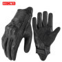 Leather Motorcycle Gloves Men Women Touch Screen Motorcyclist Riding Gloves Retro Breathable Motorbike Motocross Gloves Yellow