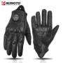 Classic Retro Motorcycle Leather Gloves Summer Breathable Motocross Gloves CE Certified Motobiker Gloves Men Women Biker Gloves