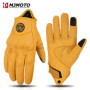 Classic Retro Motorcycle Leather Gloves Summer Breathable Motocross Gloves CE Certified Motobiker Gloves Men Women Biker Gloves