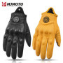 Classic Retro Motorcycle Leather Gloves Summer Breathable Motocross Gloves CE Certified Motobiker Gloves Men Women Biker Gloves