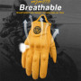 Classic Retro Motorcycle Leather Gloves Summer Breathable Motocross Gloves CE Certified Motobiker Gloves Men Women Biker Gloves