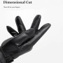 BISON DENIM Men's 100 Sheepskin Leather Gloves High Quality Cashmere Lined Touchscreen Full Finger Mittens Winter Warm Gloves