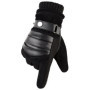 LA SPEZIA Winter Gloves Men Real Pigskin Leather Gloves Black Warm Thick Driving Brand Touch Screen Gloves Luvas Windproof