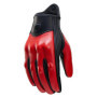 Retro Red Leather Motorcycle Gloves Men Women Breathable Perforated Motorbike Racing Gloves Touch Screen Motocross