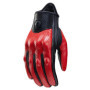 Retro Red Leather Motorcycle Gloves Men Women Breathable Perforated Motorbike Racing Gloves Touch Screen Motocross