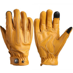 BOONJOVIA Men's Genuine Leather Gloves Motorcycle Driving Gloves Touchscreen All Season Wear for Sports
