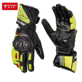 Motowolf Motorcycle Gloves Genuine Leather GM3 Men's Windproof Touch screen Long Version Fall Resistant Motocross Racing Gloves