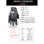 Vintage Skull Motorcycle Riding Gloves Men Touchscreen Motocross Proective Gloves Anti-fall Motorbike Gloves Moto Gloves M-XXL