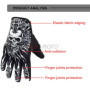 Vintage Skull Motorcycle Riding Gloves Men Touchscreen Motocross Proective Gloves Anti-fall Motorbike Gloves Moto Gloves M-XXL
