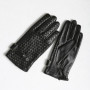 Leather Knitted Gloves Men British Business Casual Hand-Woven Genuine sheepskin Mittens Male Autumn Warm High-End Thin Luvas