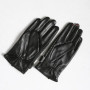 Leather Knitted Gloves Men British Business Casual Hand-Woven Genuine sheepskin Mittens Male Autumn Warm High-End Thin Luvas
