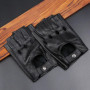 Winter Men Genuine Leather Gloves Touch Screen High Quality Black Wrist Breathable Sheepskin Driving Short Design Glove G581