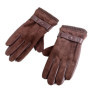NewMen's Classical 100 Real Suede Leather Goat Skin Winter Warm Fashion Motorcycle Driving Riding Touch Screen Short Gloves