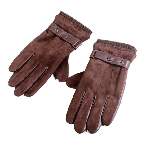 NewMen's Classical 100 Real Suede Leather Goat Skin Winter Warm Fashion Motorcycle Driving Riding Touch Screen Short Gloves