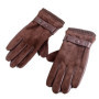 NewMen's Classical 100 Real Suede Leather Goat Skin Winter Warm Fashion Motorcycle Driving Riding Touch Screen Short Gloves
