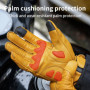 SFK Genuine Goat Leather Retro Motorcycle Gloves Full Finger Summer Breathable Knuckle Protection Riding Race Gears Accessories