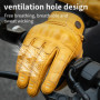 SFK Genuine Goat Leather Retro Motorcycle Gloves Full Finger Summer Breathable Knuckle Protection Riding Race Gears Accessories