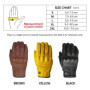 SFK Genuine Goat Leather Retro Motorcycle Gloves Full Finger Summer Breathable Knuckle Protection Riding Race Gears Accessories